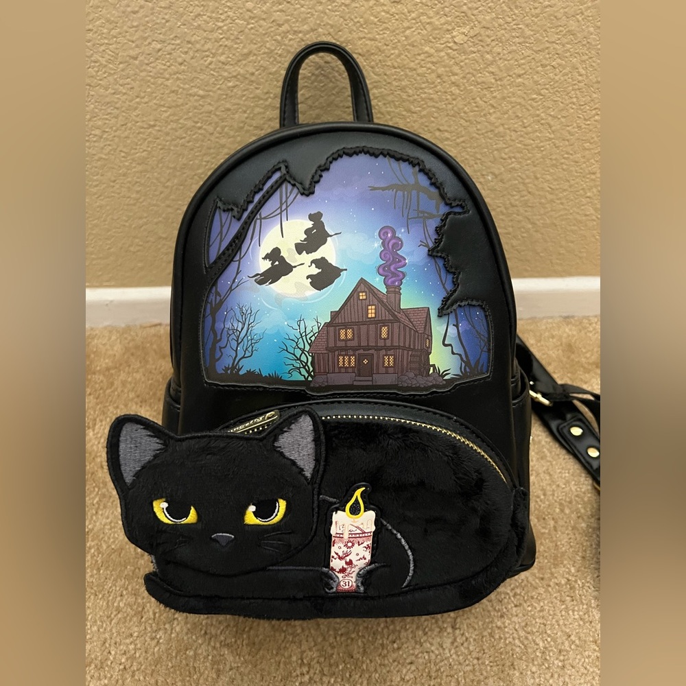 Loungefly Disney Hocus Pocus Binx Pocket Mini Backpack